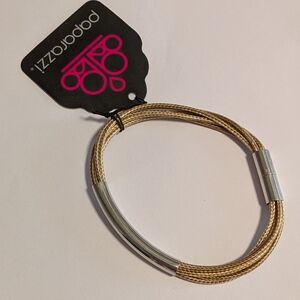 Gold-Tone Multi-Strand Bracelet with Silver Accents